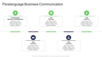 Paralanguage Business Communication In Powerpoint And Google Slides Cpb