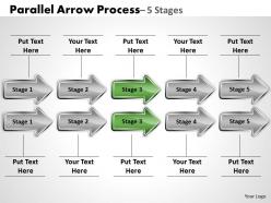 Parallel arrow process 5 stages 15