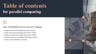 Parallel Computing For Table Of Contents Ppt Slides Infographic Template