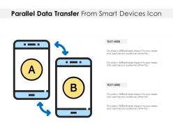 Parallel data transfer from smart devices icon
