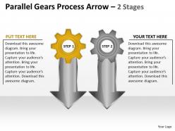 Parallel gears process arrow 2 stages