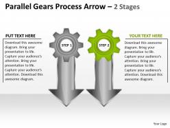 Parallel gears process arrow 2 stages