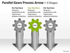 Parallel gears process arrow 3 stages 23