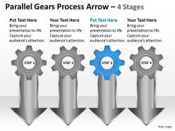 Parallel gears process arrow 4 stages 21