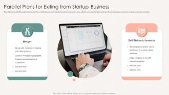 Parallel Plans For Exiting From Startup Business