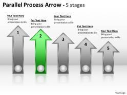 Parallel process arrow 5 stages 6