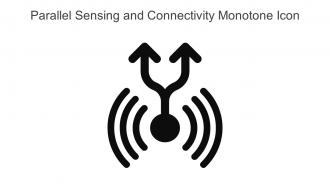 Parallel Sensing And Connectivity Monotone Icon In Powerpoint Pptx Png And Editable Eps Format