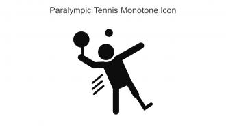 Paralympic Tennis Monotone Icon In Powerpoint Pptx Png And Editable Eps Format