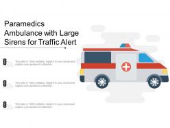Paramedics ambulance with large sirens for traffic alert