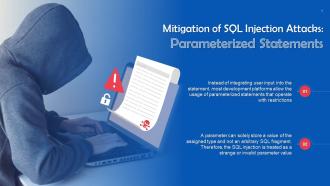 Parameterized Statements For Mitigating SQL Injection Attacks Training Ppt