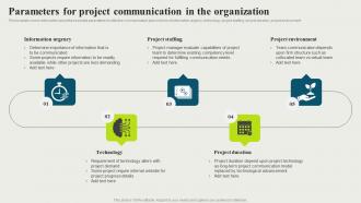 Parameters For Project Communication Strategic And Corporate Communication Strategy SS V