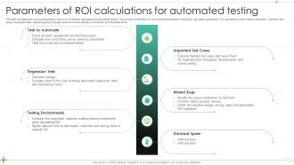 Parameters Of ROI Calculations For Automated Testing
