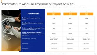 Parameters To Measure Timeliness Coordinating Different Activities For Better