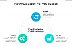 Paravirtualization full virtualization ppt powerpoint presentation infographic template infographic cpb