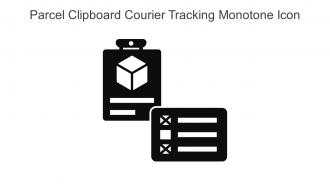 Parcel Clipboard Courier Tracking Monotone Icon In Powerpoint Pptx Png And Editable Eps Format