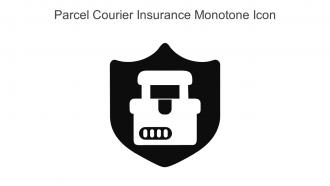 Parcel Courier Insurance Monotone Icon in powerpoint pptx png and editable eps format