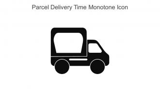Parcel Delivery Time Monotone Icon in powerpoint pptx png and editable eps format
