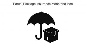Parcel Package Insurance Monotone Icon in powerpoint pptx png and editable eps format