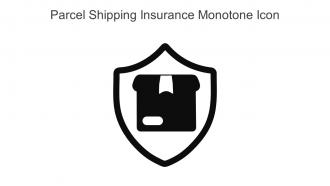 Parcel Shipping Insurance Monotone Icon in powerpoint pptx png and editable eps format