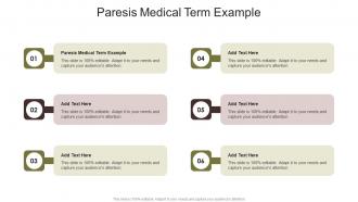 Paresis Medical Term Example In Powerpoint And Google Slides Cpb