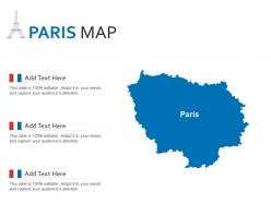 Paris map powerpoint presentation ppt template