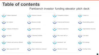 Parkbench Investor Funding Elevator Pitch Deck Ppt Template Pre-designed Colorful