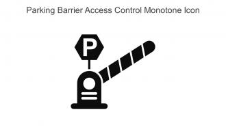 Parking Barrier Access Control Monotone Icon In Powerpoint Pptx Png And Editable Eps Format