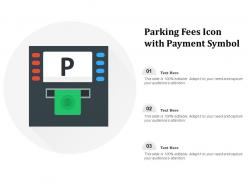 Parking fees icon with payment symbol