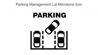 Parking Management Lot Monotone Icon In Powerpoint Pptx Png And Editable Eps Format