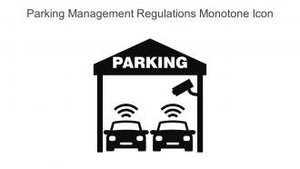 Parking Management Regulations Monotone Icon In Powerpoint Pptx Png And Editable Eps Format