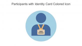 Participants With Identity Card Colored Icon In Powerpoint Pptx Png And Editable Eps Format