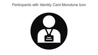 Participants With Identity Card Monotone Icon In Powerpoint Pptx Png And Editable Eps Format