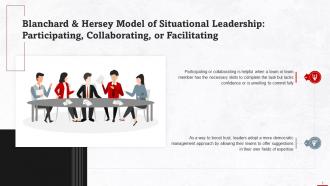 Participating Collaborating Or Facilitating Style Of Situational Leadership Training Ppt
