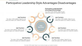 Participative Leadership Style Advantages Disadvantages In Powerpoint And Google Slides Cpb
