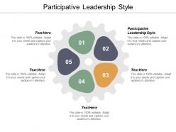 Participative leadership style ppt powerpoint presentation model icon cpb