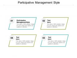Participative management style ppt powerpoint presentation pictures graphic tips cpb