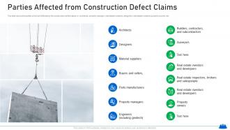 Parties affected from construction defect claims increasing in construction defect lawsuits