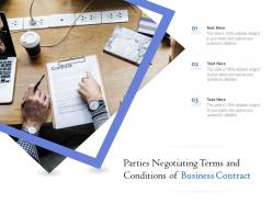 Parties Negotiating Terms And Conditions Of Business Contract