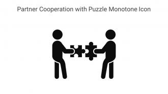 Partner Cooperation With Puzzle Monotone Icon In Powerpoint Pptx Png And Editable Eps Format