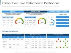 Partner executive performance dashboard effective partnership management customers