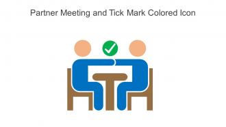 Partner Meeting And Tick Mark Colored Icon In Powerpoint Pptx Png And Editable Eps Format