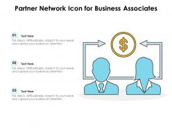 Partner network icon for business associates