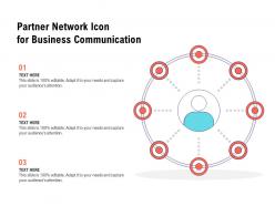 Partner network icon for business communication