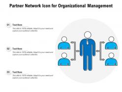 Partner network icon for organizational management