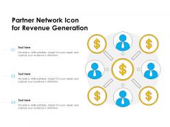 Partner network icon for revenue generation