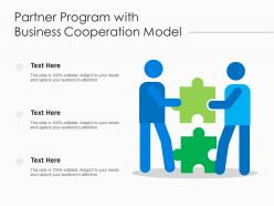 Partner program with business cooperation model