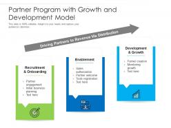 Partner program with growth and development model