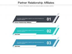 Partner relationship affiliates ppt powerpoint presentation infographic template brochure cpb