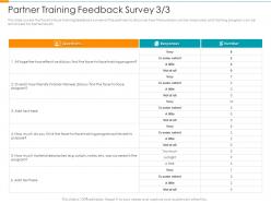 Partner Training Feedback Survey Training Partner Relationship Management Prm Tool Ppt Grid