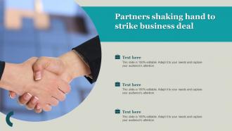 Partners Shaking Hand To Strike Business Deal